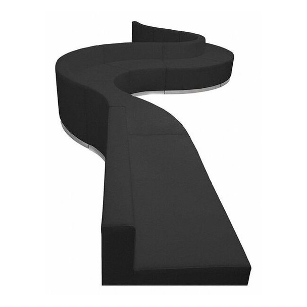 9 pcs. Living Room Set, 25-1/4" to 144-1/2" x 27", Upholstery Color: Black
