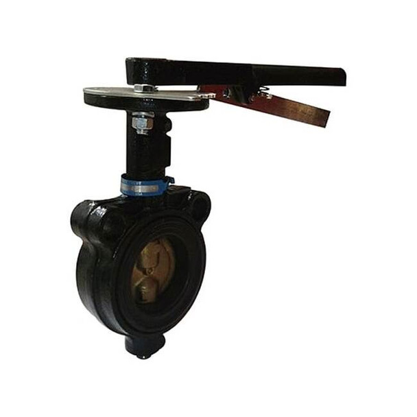 Milwaukee Valve Butterfly Valve,Wafer,3 In,CI,Buna Liner MW222B 3