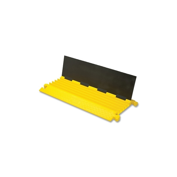 Bumble Bee® Cable Protector, 2 in H x 17.5 in W x 36 in L, T-Connector, 5-CH, Black/Yellow