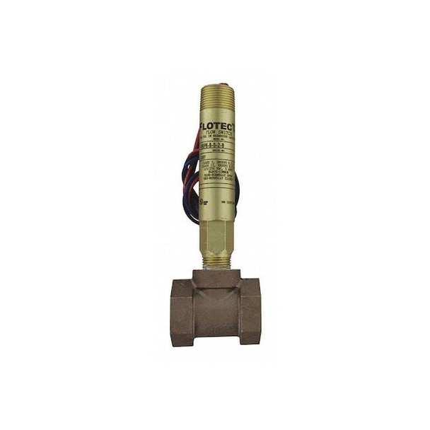 Mini-size flow switch, brass upper and lower body, 3/4" NPT, brass tee.