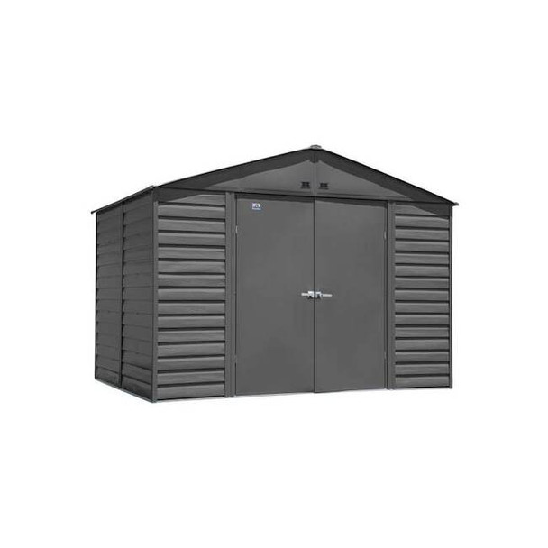 Arrow Storage Products GalvinizedSteelShed, 10 ft x 8 ft,Chrcol SCG108CC