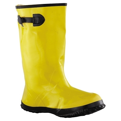 Slush Boot, 17 in Overshoe, Size 12, Rubber, Hi-Vis Yellow