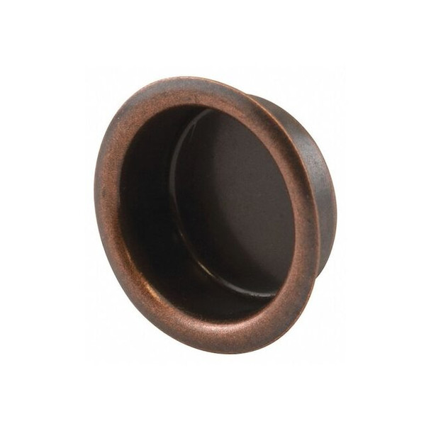 Primeline Tools Finger Pull, 3/4 in., Stamped Steel, Antique Brass, PK4 N 7328