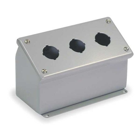 Wiegmann Pushbutton Enclosure,30mm,3 Holes,Steel WPBA3