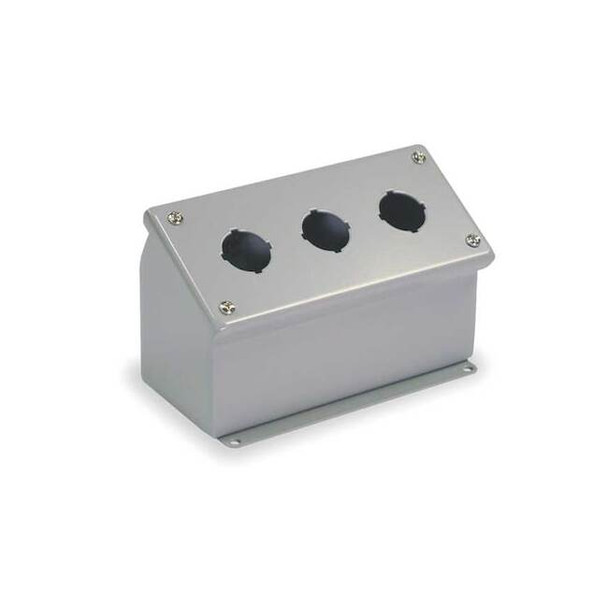 Wiegmann Pushbutton Enclosure,30mm,3 Holes,Steel WPBA3
