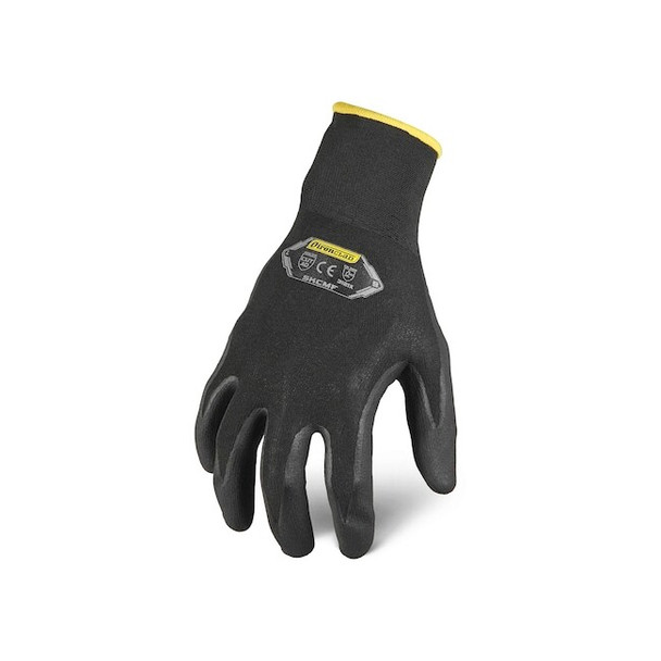 Knit Gloves, Microfoam Palm, Knit, Black, M, 1 PR