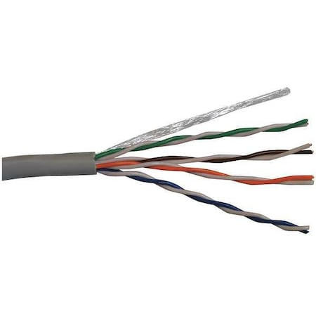 Carol Cable,Cat 5e,24 AWG,100 ft,Gray CR5.30.10