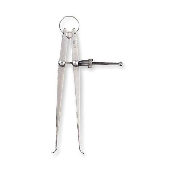 Starrett Inside Spring Caliper,6 In,Flat,Solid 73A-6