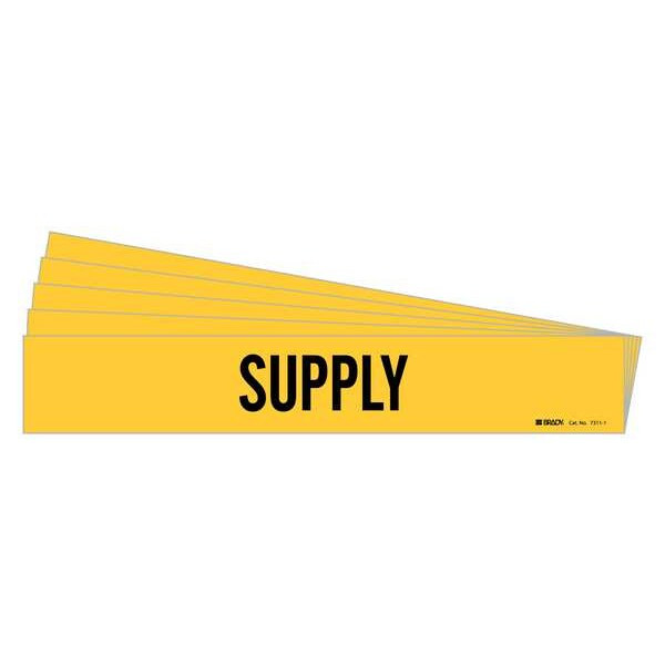 Brady Pipe Marker, Adhesive, Black, Supply, PK5, 7311-1-PK 7311-1-PK