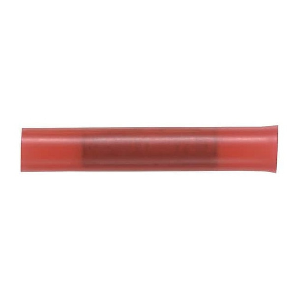 Butt Splice Wire Connector, 18 AWG Max, Red, Nylon Insulation, 600 V, 1000 PK