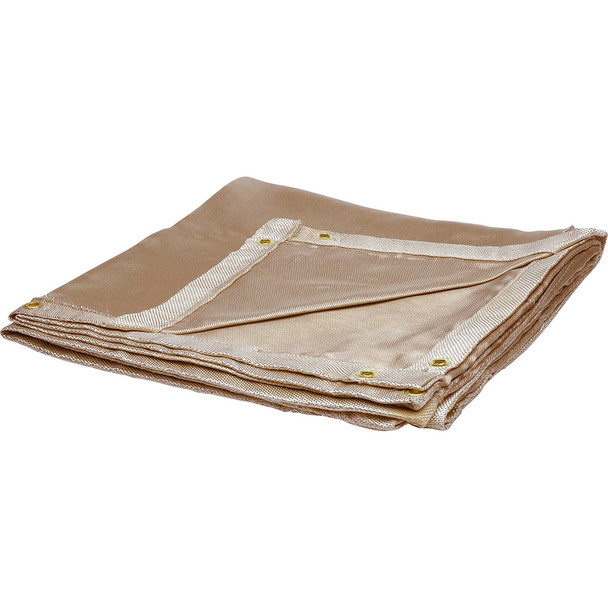 Welding Blanket - Silica Cloth Fiberglass - Weight (per sq. yd.) 18 oz - 0.04" - Tan - 6' x 6' 36291