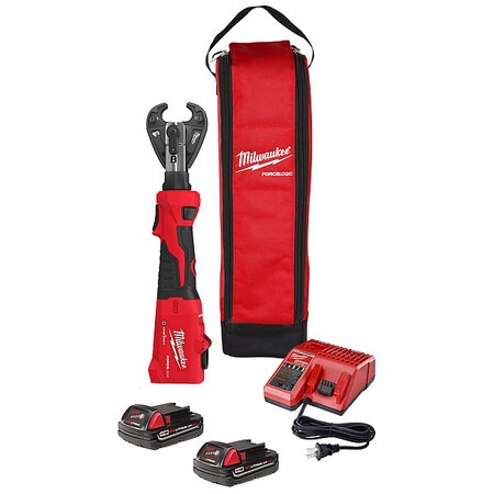 M18 FORCE LOGIC 6 Ton Linear Utility Crimper Kit with D3 Grooves "Snub Nose" Jaw