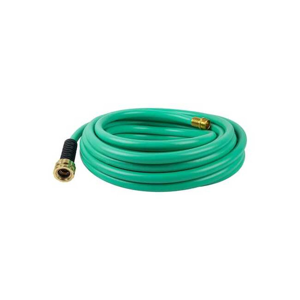 1/2 in ID x 50 ft L Garden Hose, Nylon Tube, Green, Plastic x Plastic Fitting