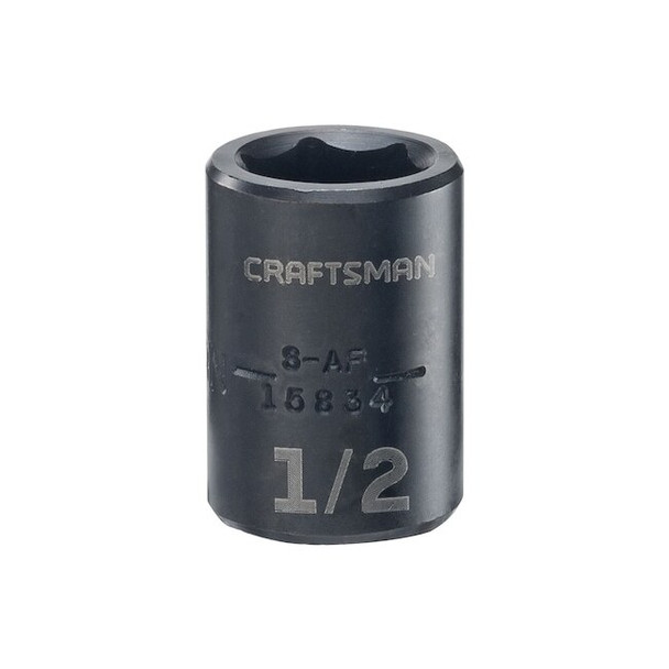 Craftsman Sockets, 3/8" Drive 1/2" SAE Impact Shal CMMT15834
