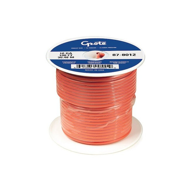 Grote Automotive Cable, 18 AWG, Orange, 100 ft 87-9212