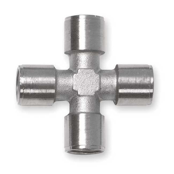 Cross Nickel Plated Brass Cross, 3/8 in Female NPT X 3/8 in Female NPT
