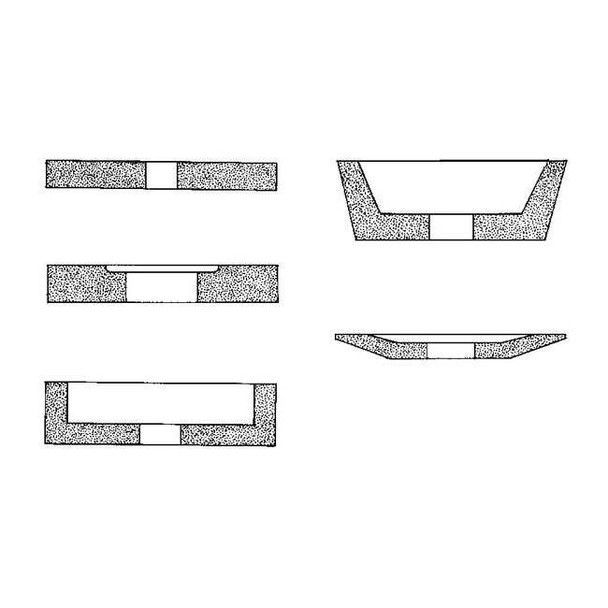 Norton Abrasives Grinding Wheel,14x1.5x5,Rec1/S 8x1/2,60G 66253364365