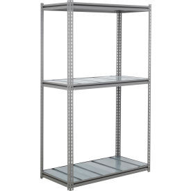 Global Industrial 3 Shelf Heavy Duty Boltless Shelving Z Beam Starter 48Wx36Dx96