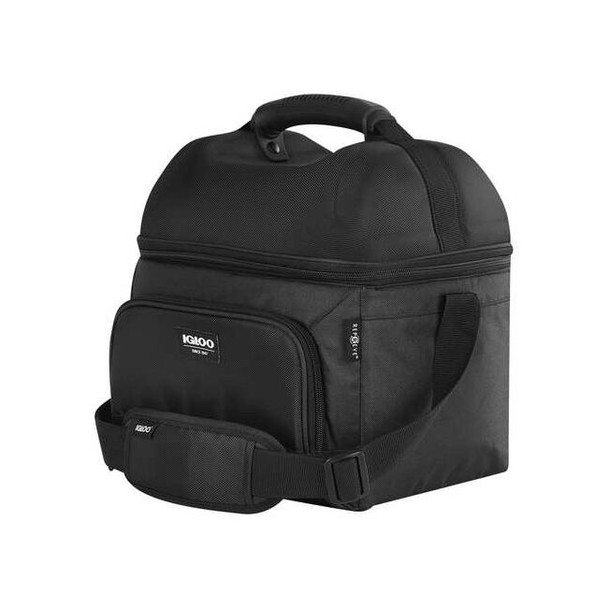 Igloo Soft Sided Cooler,22 qt,9 1/4 in,Black 66124