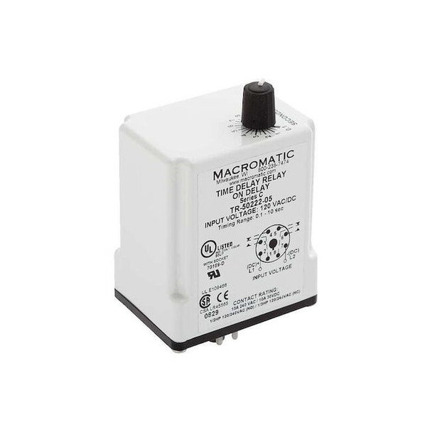 Single Function Time Delay Relay, Octal, Interval, 1 Functions 240V AC, DPDT