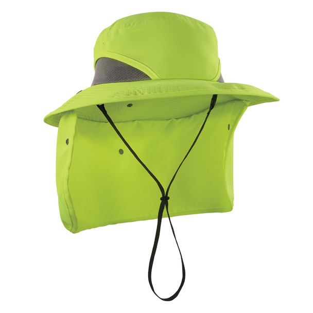 Ergodyne S/M Lime Ranger Hat - Neck Shade 8934