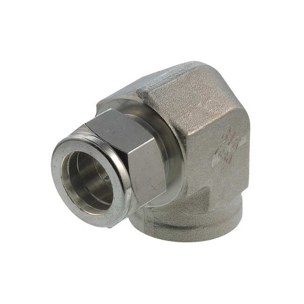 Parker 1/4" x 1/8" A-LOK x FNPT SS Female 90 Degree Elbow 2FEL4N-316
