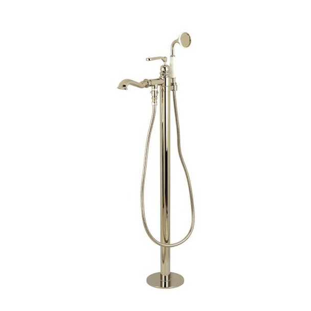 Kingston Brass Freestanding Tub Faucet, Polished Nickel, Freestanding KS7016RL