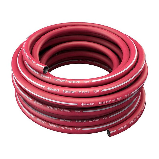 Continental 3/4 in ID x 50 ft L Garden Hose, EPDM Tube, Red CWR075-50