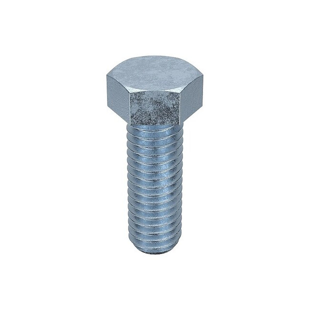 Class 8.8, M6 Hex Head Cap Screw, Plain Steel, 12 mm L, 100 PK