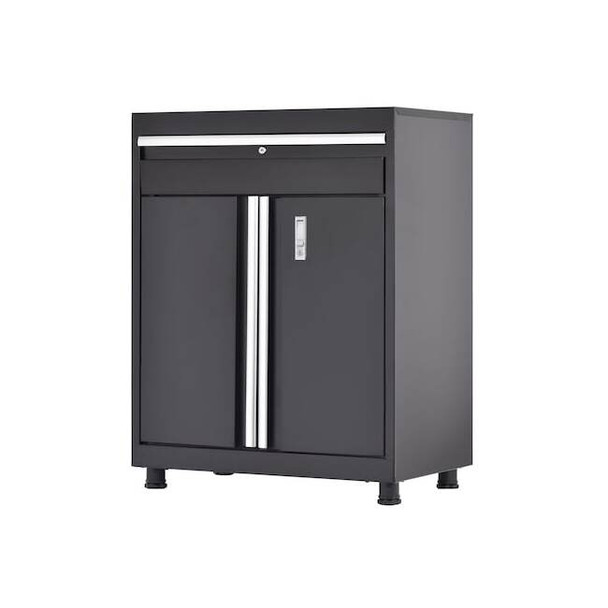 Heavy Duty Welded Steel Modular Base Cabinet, 30x18x36, Black