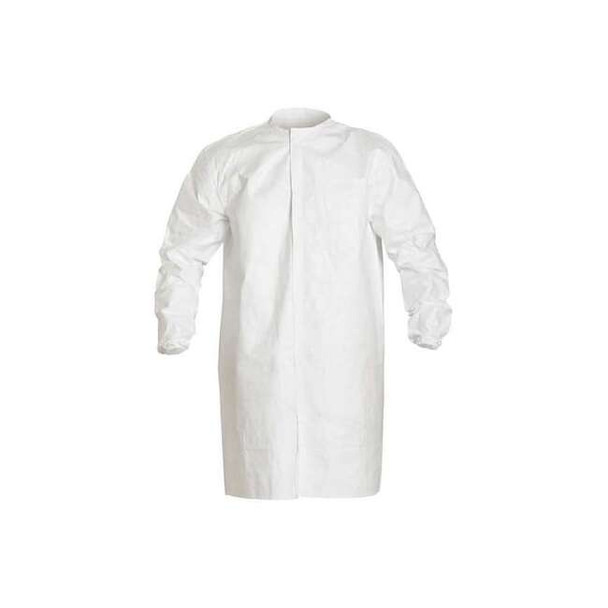 Disposable Lab Frock, Tyvek(R) IsoClean(R), Bound, Knee Length, White, 30 PK