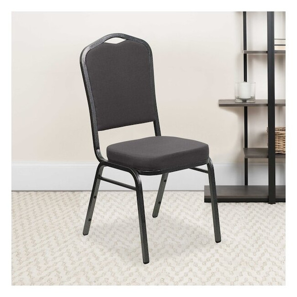 Flash Furniture Gray Fabric Banquet Chair,PK4 4-FD-C01-SILVERVEIN-GY-GG