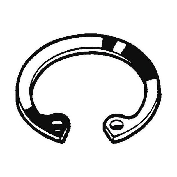 Internal Retaining Ring, Steel, Plain Finish, 40 mm Bore Dia., 25 PK