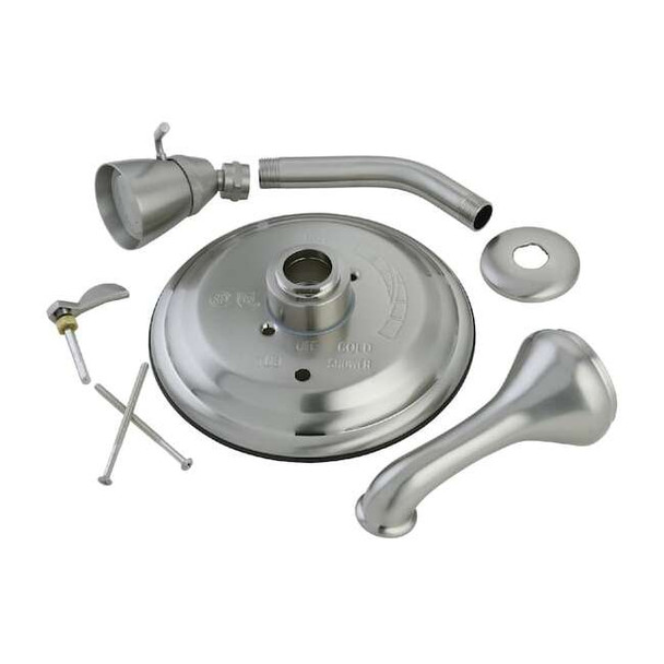 Kingston Brass Tub and Shower Faucet Brushed Nickel, Wall Mount KB36380TLH