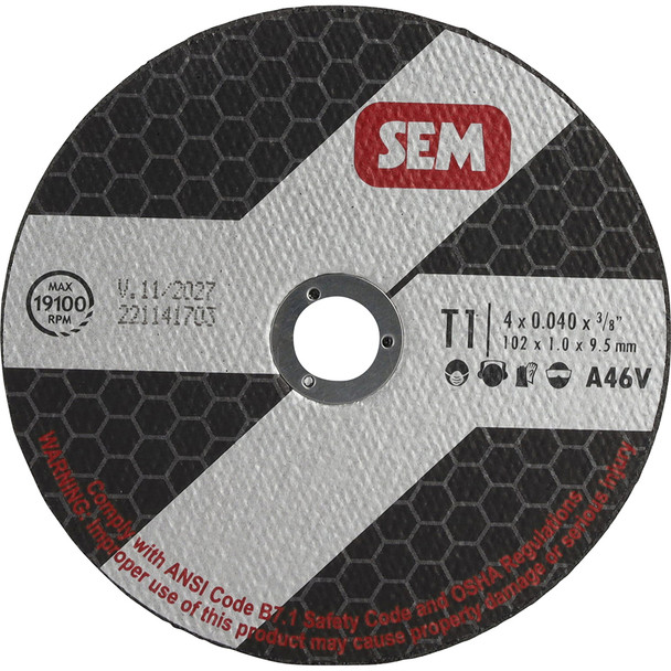 SEM 4in .04mm Cutoff Wheel, 5Pack SA40004