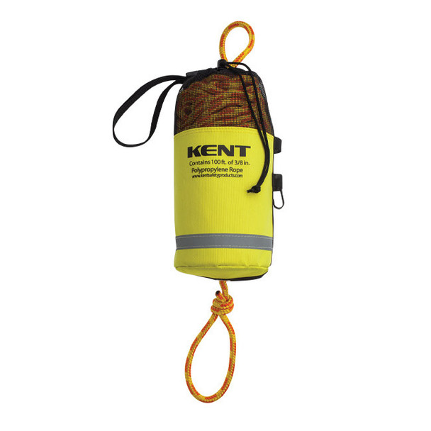 Kent Rescue Throw Bag, 100', Yellow, 1/Each