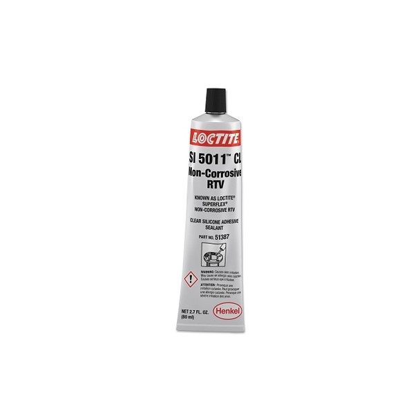 Superflex Non-Corrosive RTV, Silicone Adhesive Sealants, 80 mL Tube, Clear