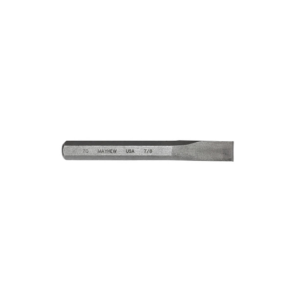 Cold Chisels, 7 1/2 in Long, 7/8 in Cut, Sand Blasted, 6 per box
