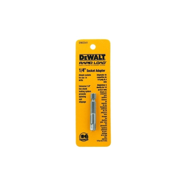 Socket Adapters, 1/4 in Drive,  1/4 in Hex to 1/4 in Socket Pack of 3