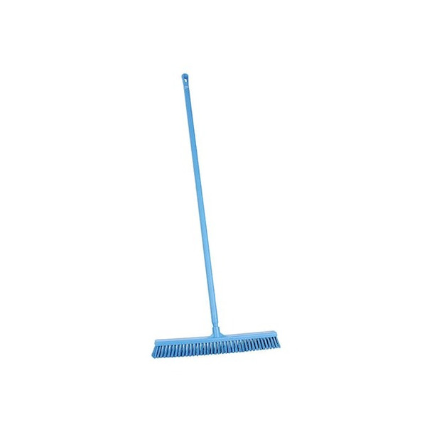 Remco 24 in Sweep Face Push Broom, Soft/Stiff Combination, Blue 31943/29623