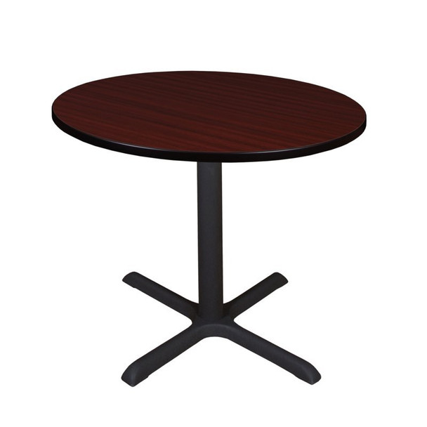 Cain Cain Square & Round Tables, Wood, Metal Top, Mahogany TB42RNDMH