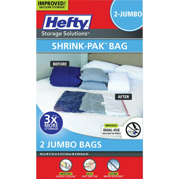 Hefty Shrink-Pak Jumbo Vacuum Seal Storage Bag (2-Count) HFTPDQ-7048463-3