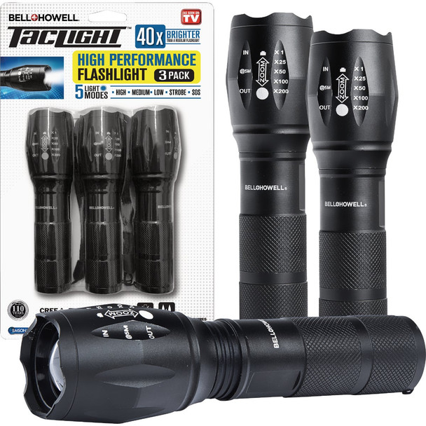 Bell+Howell Taclight Flashlights (3-Pack) 7000