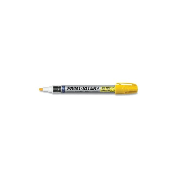 Paint-Riter®+ Heat Treat Liquid Paint Marker, Yellow, 1/8 in, Bullet Tip