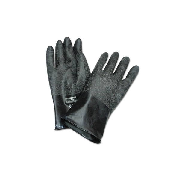 Chemical Resistant Butyl™ Gloves, Size 9, Black, 16 mil, Grip-Saf™