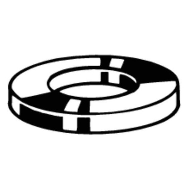 Flat Washer, For Screw Size 5/8" ,Steel Zinc Yellow Finish, 25 PK