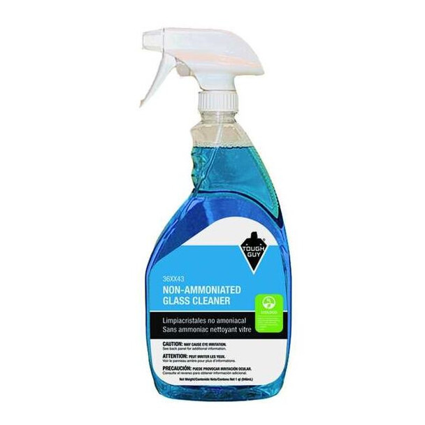 Liquid Glass Cleaner, 1 qt., Blue, Lavender, Trigger Spray Bottle