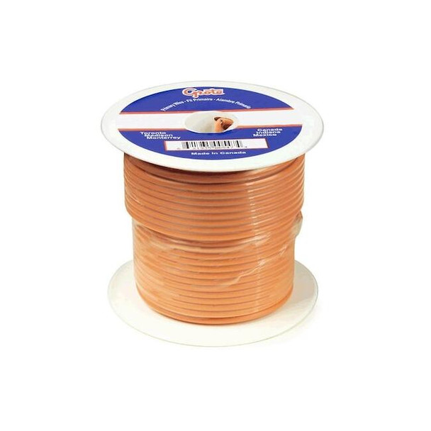 Grote Primary Wire, GPT, 14 AWG, Copper, Orange, PVC Jacket, Stranded 89-7012