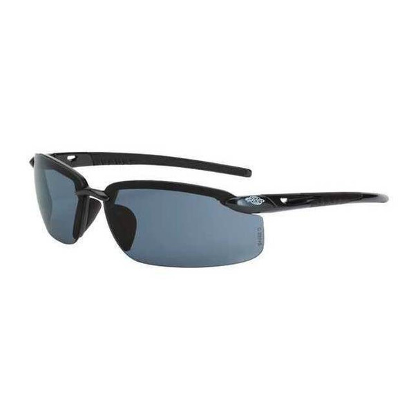 ES5, Safety Glasses, Anti-Scratch, Gray Lens, Gray Frame, Half-Frame