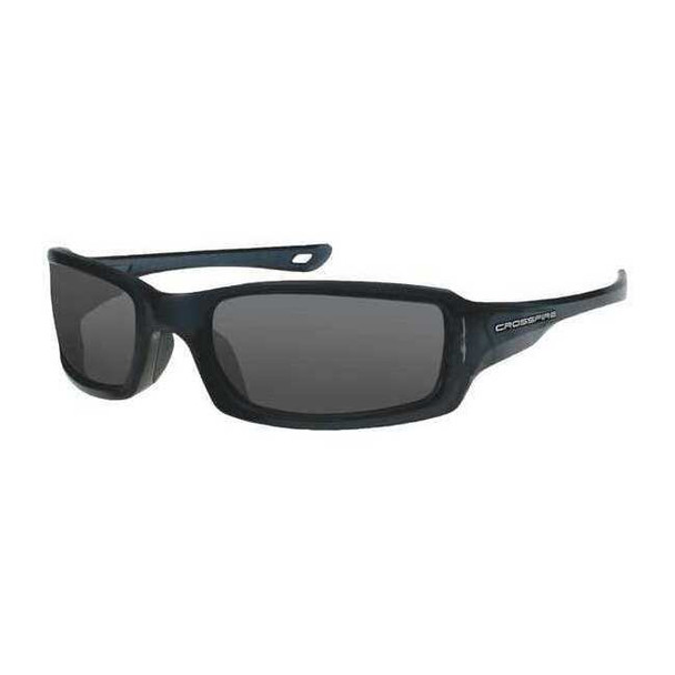 M6A, Safety Glasses, Anti-Scratch, Gray Lens, Black Frame, Full-Frame